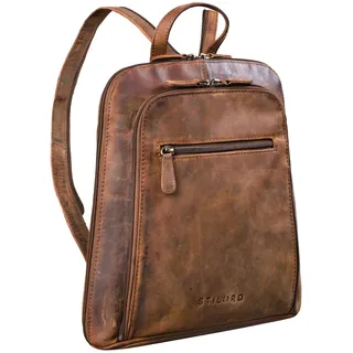 STILORD Damen-Rucksack aus Leder braun - Vintage Tagesrucksack - Frauen-Rucksack - Kleiner Echtleder-Rucksack - Handtasche 'May'