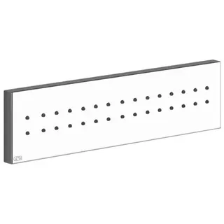Gessi Rettangolo feste Seitenbrause 1/2, Breite 240 mm, mit zusätzlicher Befestigung, 32975706, Farbe: Metall Schwarz PVD