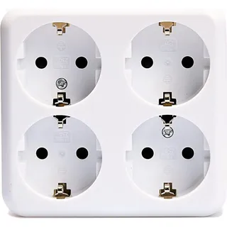 McPower Schuko-Steckdose 4-fach Weiß