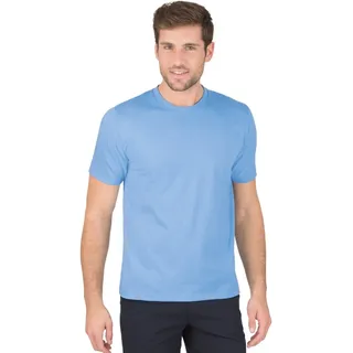TRIGEMA T-Shirt TRIGEMA "TRIGEMA T-Shirt aus 100% Baumwolle", Herren, Gr. XXL, blau (horizont), 100% Baumwolle, Basic, Shirts T-Shirt