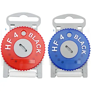 2er-Pack HF4 Hörgerätefilter: Rot + Blau. Ohrenschmalzschutz – blockiert Ohrenschmalz und schützt das Hörgerät – HF4 Schwarze Ohrenschmalzfilter (Blau + Rot)