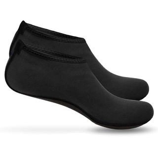 Boolavard Wassersportschuhe, Barfuß, schnelltrocknend, Aqua-Yoga-Socken, Slip-on für Männer, Frauen, Kinder, Schwarz - Schwarz - Größe: Small