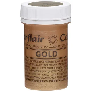 sugarflair colours Lebensmittelfarbe Pasta Satin Gold 25 g