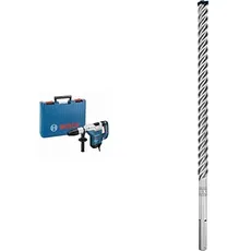 Bosch Professional Bohrhammer GBH 5-40 DCE (8,8 J Schlagenergie, 1.500-3.050 min-1 Schlagzahl, im Handwerkerkoffer) + 1x Expert SDS max-8X Hammerbohrer (für Stahlbeton, Ø 25,00x520 mm, Zubehör)