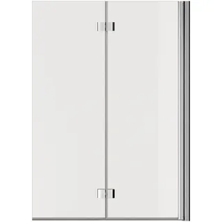 Schöner Wohnen Badewannenaufsatz Elara 140 cm x 100 cm Chrom, 2-teilig,