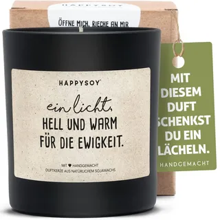 Beileid aussprechen - Duftkerze im Glas mit Spruch - natürlich handgemacht nachhaltiges persönliches Geschenk Kondolenzgeschenk- Kerze für Verstorbene