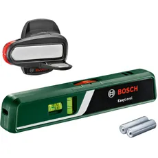 Bosch Laser-Wasserwaage EasyLevel mit Wandhalterung (Laserlinie zur flexiblen Ausrichtung an Wänden und Laserpunkt zur einfachen Höhenübertragung, im Karton)