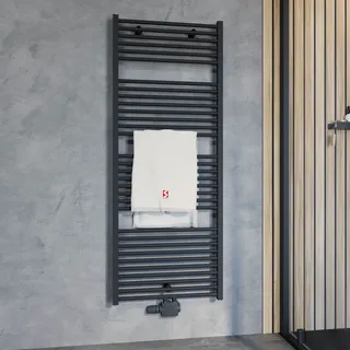 Schulte Badheizkörper Turbo 1535 x 600 mm 823 W schwarz matt Mittelventil