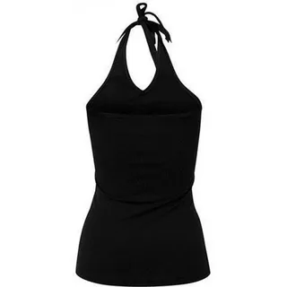 Build Your Brand Damen Ladies Neckholder T-Shirt, Black, S, BY038-00007-0051
