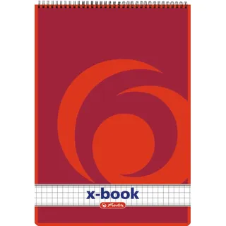 Herlitz Collegeblock x.book A5 kariert Rot