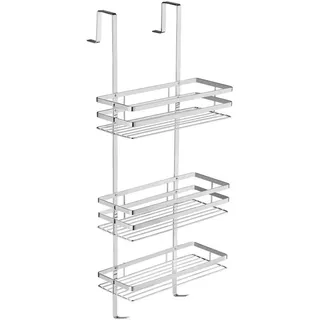 tectake Duschablage , 30 x 21 x 80 cm, silber , Silberfarben , Metall , 21x80x30 cm , Badezimmer, Baden & Duschen, Duschregale & Duschablagen