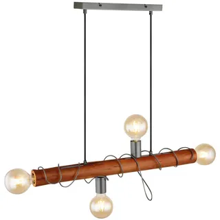 GLOBO Hängeleuchte Alice, Braun, grau Holz, Metall 20x120x70 cm Lampen , Leuchten, Innenbeleuchtung, Hängelampen