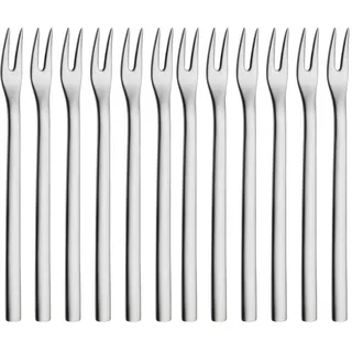 WMF Nuova Bowlegabel Set 6-teilig, Picker 12,5 cm, Cromargan Edelstahl poliert, spülmaschinengeeignet (Packung mit 2)