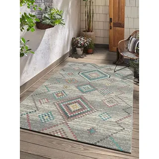 The CarPET Palma – Moderner Teppich, Pflegeleicht & Langlebig, Für Wohnzimmer & Schlafzimmer, auch Wetterfest & UV-beständig für Balkon & Terrasse, Creme, 80 x 150 cm