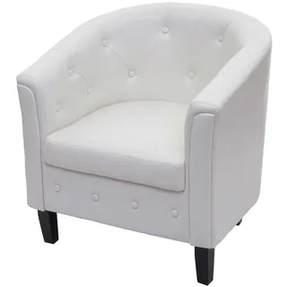 MCW Loungesessel Weiß , Textil , 71x75x66 cm , Wohnzimmer, Sessel, Polstersessel