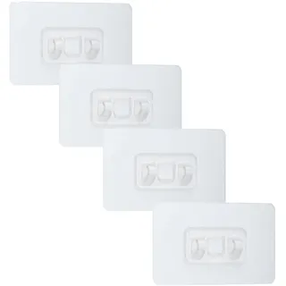 YoHyien 4 Stück Selbstklebend Haken für Seifenhalter Dusche, Seifenschale Wandmontage ohne Bohren (Klar)