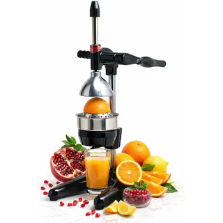 CanCan Professionelle Hand Saftpresse Zitruspresse Orangenpresse Granatapfelpresse Fruchtpresse Schwarz