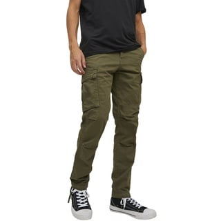 JACK & JONES Herren Jpstace Jjtucker Ama Noos Cargohose, Olive Night/Detail:solid, 27W / 30L EU