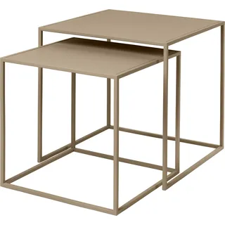 BLOMUS Beistelltisch Fera 2tlg. Stahl Beige