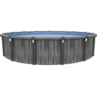 Aufstellpool Stahlwandpool rund 457 x 132 cm 20500 l grau