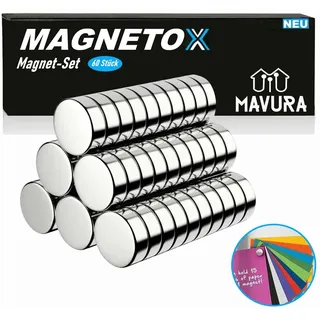 MAGNETOX [60x] Neodym Magnete Ultra Stark Mini Magnet Scheibenmagnet Kühlschrank