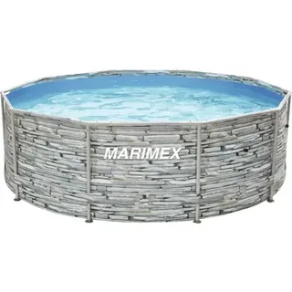 Aufstellpool Framepool Marimex Florida rund Ø 305x91 cm ohne Zubehör Steinoptik