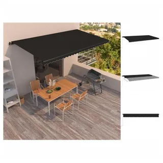 vidaXL Einziehbar Gelenkarmmarkise 600 x 350 cm anthrazit 3069239