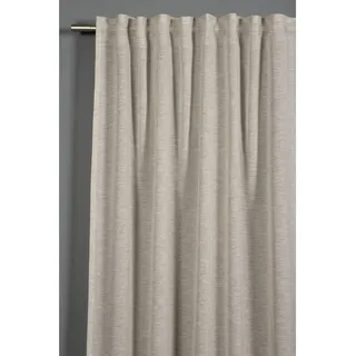 GARDINIA Vorhang mit verdeckten Schlaufen und Gardinenband, Lichtdurchlässig, Sichtschutz, Blendschutz, Transparent, Gardine in Naturoptik, Beige, 140 x 245 cm