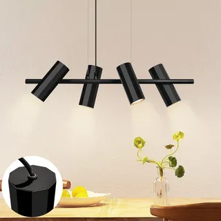 ZMH Pendelleuchte Schwarz Metall 3 Ecikg Flammig Hängelampe Pendellampe GU10 Modern Hängeleuchte für Wohnzimmer Esszimmer Küche Schlafzimmer - Schwarz