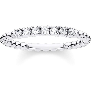 Thomas Sabo Ring Kugeln mit weißen Steinen silber 925 Sterling Silber TR2323-051-14-60