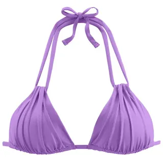 s.Oliver Triangel-Bikini-Top »Spain« mit Raffung und Doppelträger, lila,