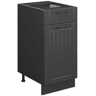 Vicco Schubladenschrank Fame-Line 40 x 82 x 60 cm Dunkelgrau/Anthrazit