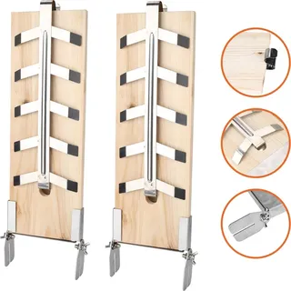 VINGO 2er-Set Flammlachsbrett Raeucherbrett ,5 Stufen einstellbar ,Lachs bis 2,5kg ,fuer Feuerschale, Feuertonne, Feuerkorb, Smoker, Grill, Gastronomie