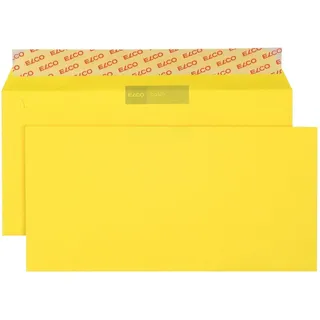 ELCO Elco, Briefumschläge DIN lang ohne Fenster gelb haftklebend 250 St.