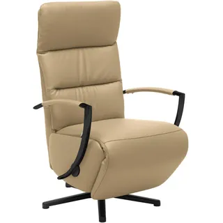 Cantus Relaxsessel , Cappuccino , Leder , Echtleder , Color-Finish-Leder , 64x112x80 cm , Fußauswahl, Lederauswahl, Stoffauswahl, Relaxfunktion , Wohnzimmer, Sessel, Ledersessel