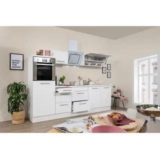 Respekta Küchenzeile Premium 270 cm Weiß Hochglanz