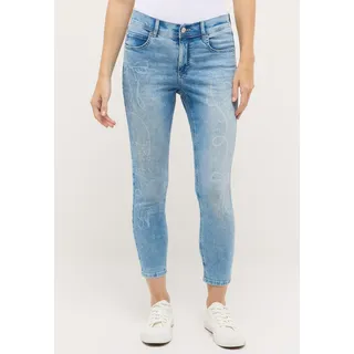 ANGELS 332681407 Damen Jeans Ornella Bea 7\8 Slim Fit - Sand - Blau