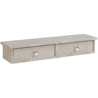 [en.casa] Wandregal 15 x 10 x 60 cm Grau