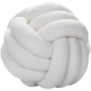 Julyue Knotenkissen Rundes Kugelkissen, 27,9 cm Lammwolle Knoten Ball Kissen Heimdekoration Kissen Handarbeit geknotetes Wurfkissen für Couch Bett Auto Büro