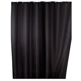 Wenko Duschvorhang Uni Black 180 x 200 cm schwarz