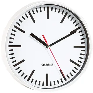PEARL Bahnhofsuhr klein: Quarz-Bahnhofsuhr, 22,5cm Durchmesser (Wanduhr Bahnhof, Wanduhr analog, Retro)