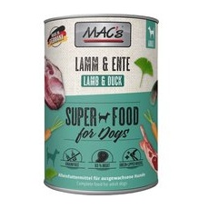12x400g Miel & rață Superfood Adult MAC's Hrană umedă pentru câini