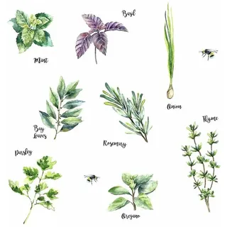 RoomMates Wandsticker Aufkleber, Stoff, Grün, Braun, Lila, 4 Blatt, 22,9 x 44,1 cm