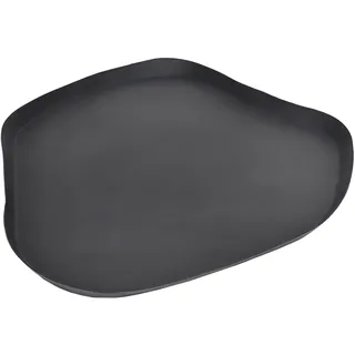 EGLO LIVING Dekoschale Forleyet, minimalistisches Tablett zum Dekorieren | Dekoteller organisch geformt, flache Metallschale, Teller aus Aluminium in Schwarz, 34 x 44 cm