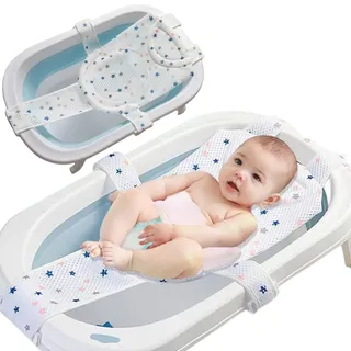 Baby Bad Stützkissen,Badewannensitz Baby,Babybadenetzt,Antirutsch Baby Aufhängungs Pad,Einsatz Babywanne Badewanneneinsatz,Baby Badewanne Pad,Babybadenetzt Babywannenmatte, Baby Badezubehör