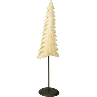 Holz Tannenbaum Deko Natur Holz 41cm Weihnachtsdeko Skandi - Schwarz