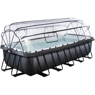 EXIT TOYS Exit Black Leather Pool 540 x 250 x 122 cm inkl. Sandfilteranlage, Abdeckplane, Poolleiter, Reparaturset