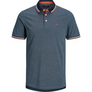 JACK & JONES Paulos Kurzarm-poloshirt Denim Blue XL
