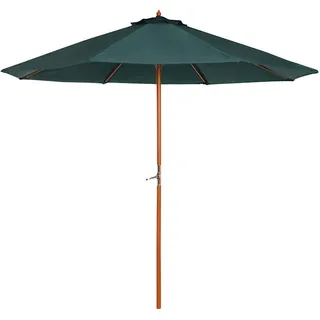 Outsunny Sonnenschirm, Bambus, Dunkelgrün , Kunststoff , 270x270 cm , Sonnenschutz, Sonnenschirme