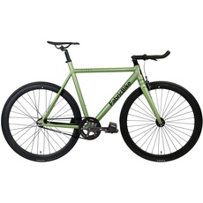 FabricBike Light - Fixed Gear Fahrrad, Single Speed Fixie Starre Nabe, Aluminium Rahmen und Gabel, Räder 28", 4 Farben, 3 Größen, 9.45 kg (Größe M) (M-54cm, Light Cayman Green)